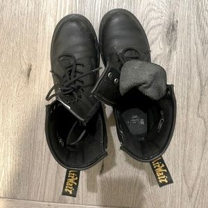 Dr. Martens 1460 Y Softy T black lace up boots (big kids, fits womens size 7.)